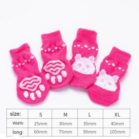 Dog Socks Booties Cat Shoes Anti-scratch (Option: Pink Rabbit-S)